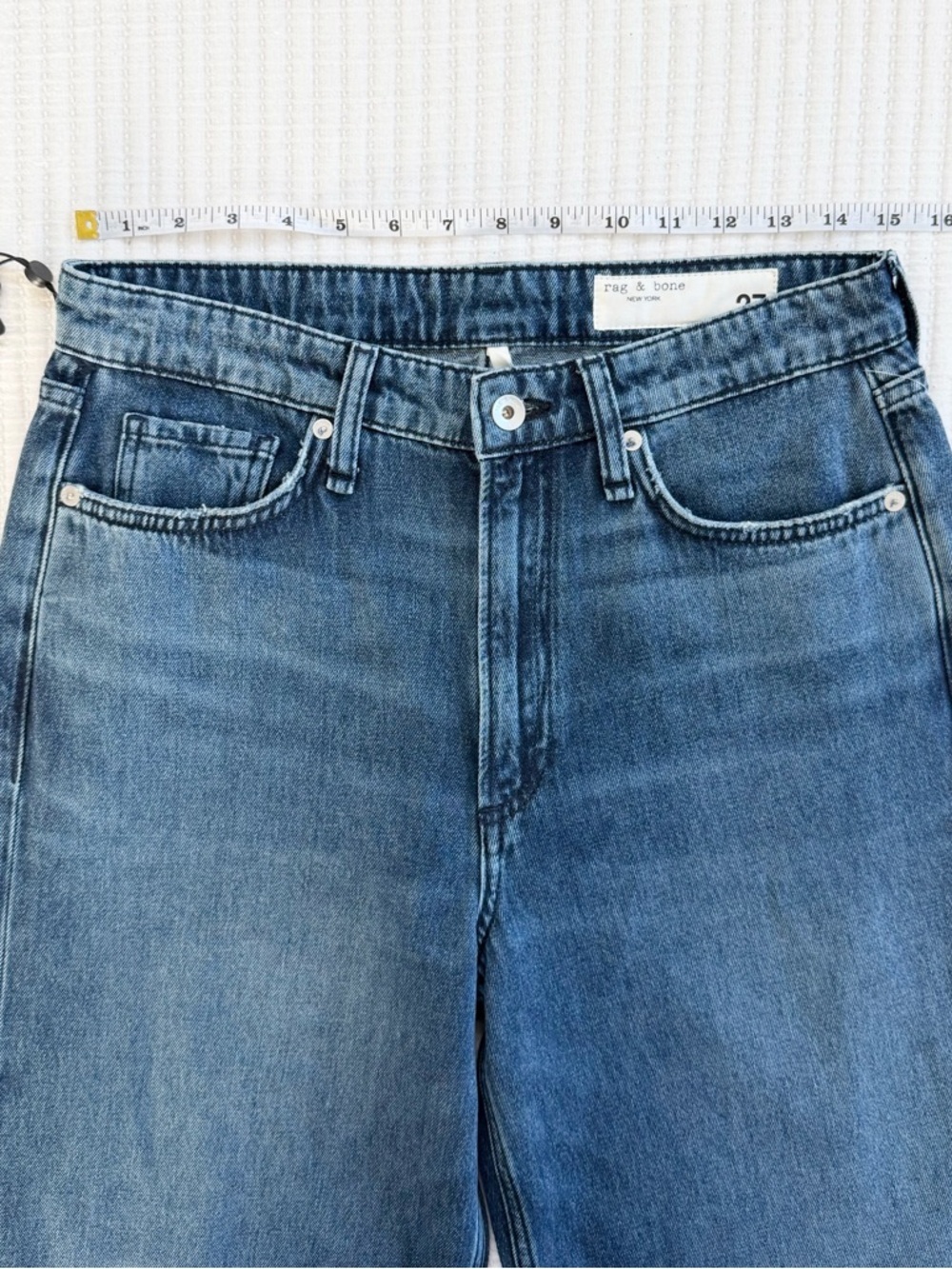 rag & bone Logan Mid Rise Wide Leg Jeans in Charlock NWT - Picture 10 of 12